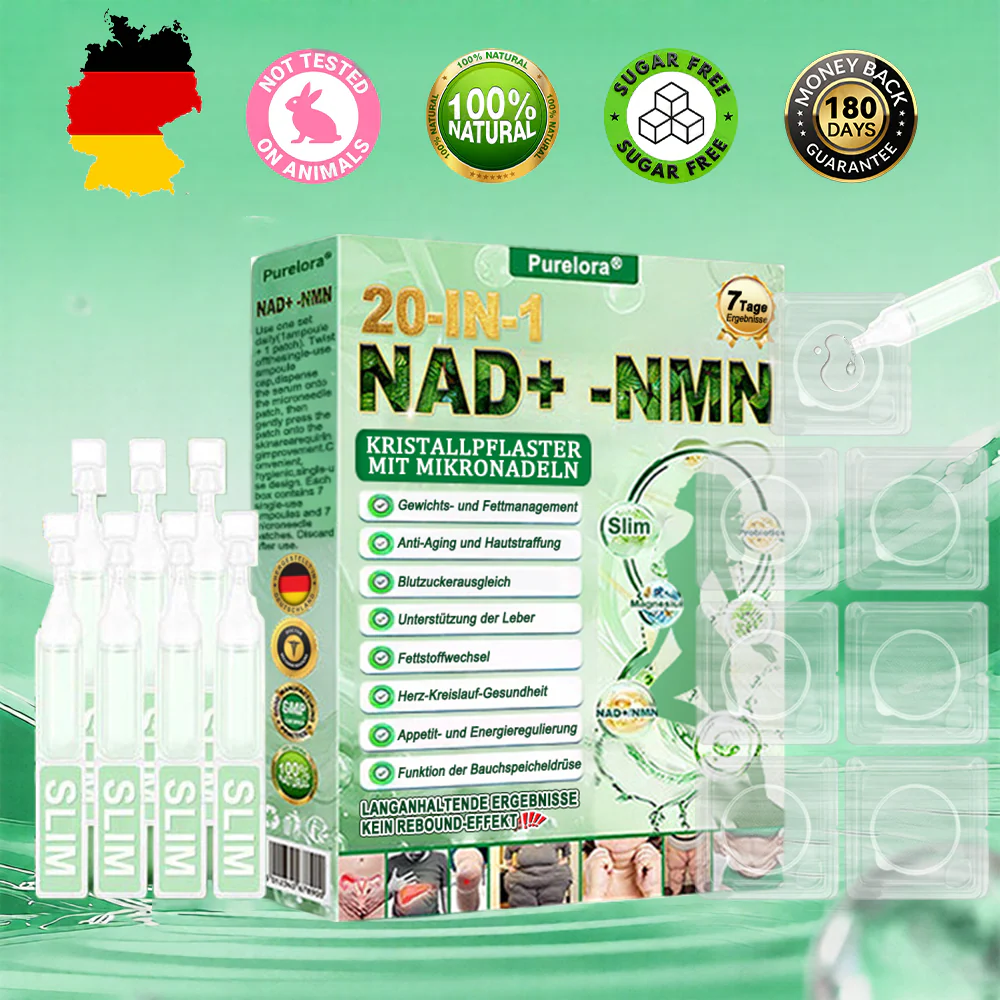 🇩🇪  Neu eingetroffen 🇩🇪| Purelora® Crystal Microneedle Nano-System mit NAD⁺-Aktivierung & 20-in-1 Slim- & Healthy-Patch-Lösung